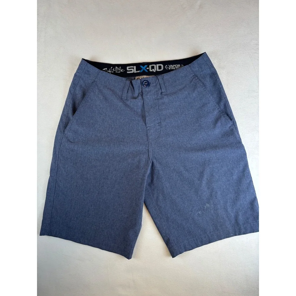 Salt Life SLX-QD Vapor Stretch Athletic Shorts‎ Mens Size 30 Blue